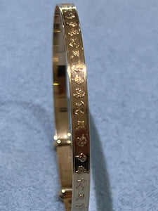 9k yellow gold expandable baby bracelet