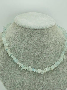 aquamarine necklace with silver clasp