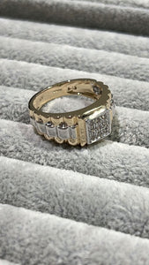 9k yellow and white gold Rolex ring
