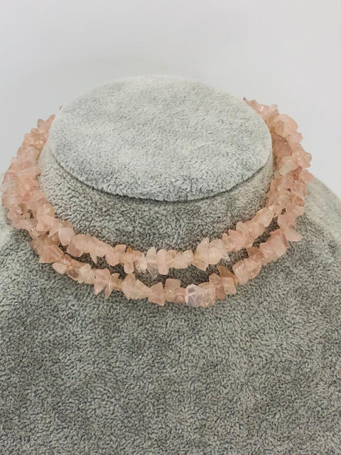 rose quartz necklace
