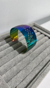 titanium bangle in rainbow colour