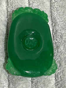 Trapeze shape dyed jade pendant