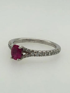 platinum ruby ring with diamonds