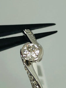 Forever brand 18k white gold engagement ring