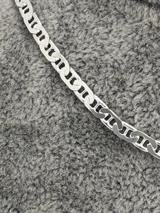 silver flat anchor chain