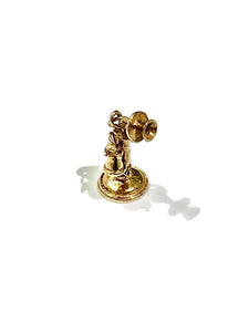 9k yellow gold candlestick rotary telephone charm
