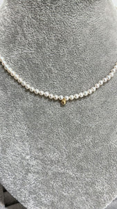 seed pearl necklace with 18k gold