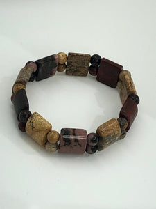 rhodonite and jasper bracelet