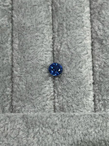 0.86ct round Cornflower blue sapphire