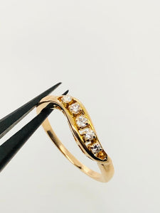 14k yellow gold ring with diamonds