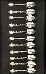 set of 11 sterling silver spoons