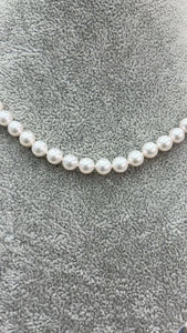 Akoya 6.3mm pearl single row necklace