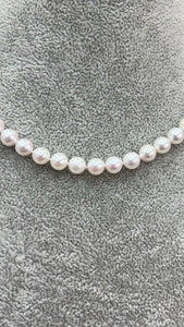 Akoya 6.7mm pearl single row necklace