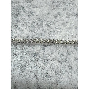 9k white gold curb chain, width 0.8mm, 18inches; 0.75g
