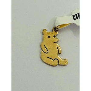 9k yellow gold pendant teddy bear; 0.7g
