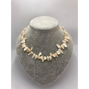 necklace from freshwater pearls, 18 inches; metal clasp