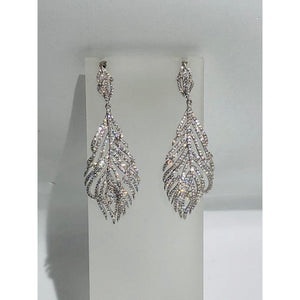 earrings- copper with rhodium plating and cz (ECN 510)