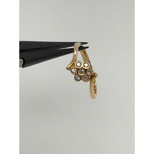 18k yellow gold ring with diamonds; 3.3g; size M