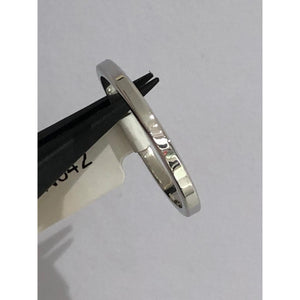 silver wedding band with rhodium treatment; width 2.1mm; 1.8g; R1/2