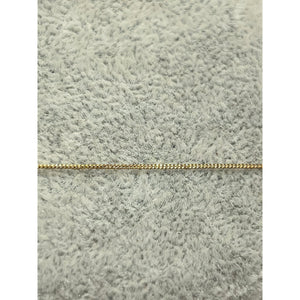 9k yellow gold curb chain 0.8mm width 16inches; 0.60g