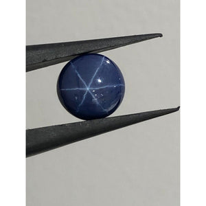 blue star sapphire, cabochon, 6.00ct; synthetic stone
