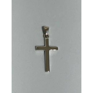 silver solid plain cross; 2.9g; 33mm length of the cross with bail