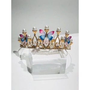 girls faux pearls tiara (ECN 1118)