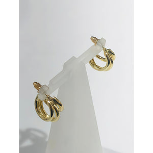 14k gold plated cuff hoop earrings