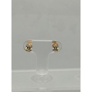 9k yellow gold studs with diamonds 0.40cts