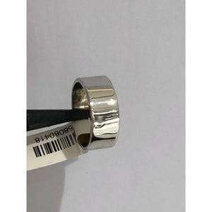 silver wedding band with rhodium treatment; width 7.7mm; 5.3g; L1/2