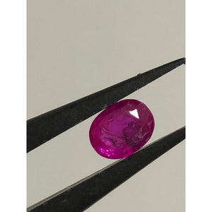 natural untreated ruby 0.61ct , oval shape; Afghanistan