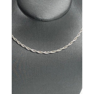 silver rope chain, around 23 inches, 5.1g