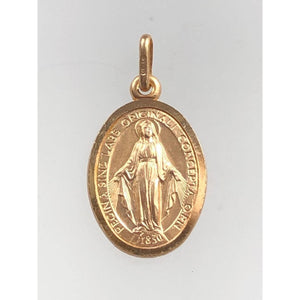 9k yellow gold pendant - Virgin Mary; 2.4g; length with bail 25mm; new item
