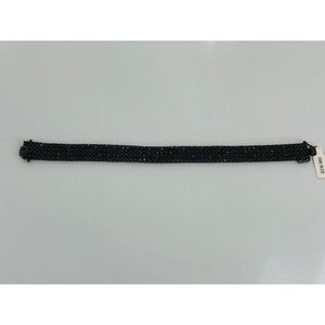 silver with black rhodium bracelet; over 8.5inches in length, 13mm in thickness; 48.6g