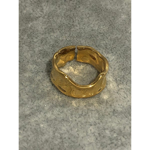 18k gold plated ring; size around L