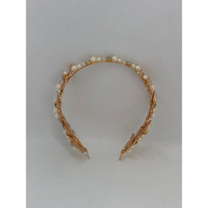 Hair hoop with faux pearls